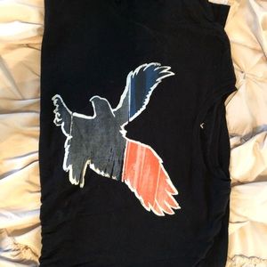 Black American eagle tee